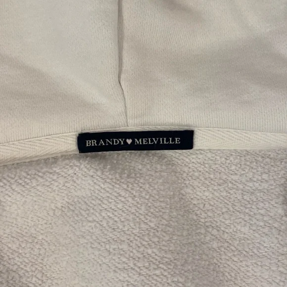 BRANDY MELVILLE CHRISTY HOODIE OVERSIZED ZIP UP SWEATSHIRT size: one size/ l-xl - Picture 2 of 7